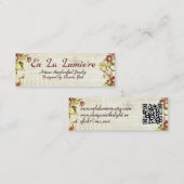 En La Lumiere étiquette carte de visite en (Devant / Derrière)