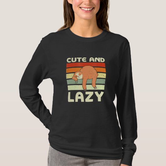 en Lazy Sloth Meme Meme Animal 6 T-shirt (Voorkant)