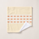  en legant crème en koraal bad handdoek (Wasdoekje)