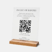 En Lieu de Faveurs Avec Code QR Pour La Charité De (Angle)