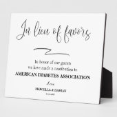 En lieu et place des faveurs signer Plaque Tableto (Côté)