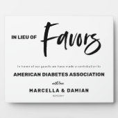 En lieu et place des faveurs signer Plaque Tableto (Devant)