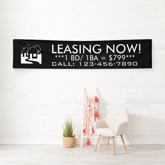 En louant maintenant la bannière blanche noire (En situation)