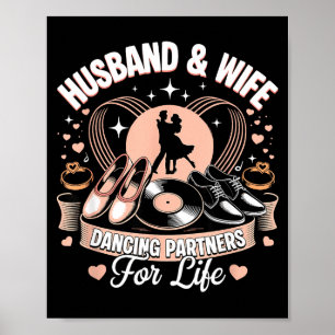 En man en vrouw dansende partners leven poster