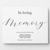 En mariage de mémoire amoureuse signe Plaque table (Devant)