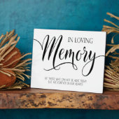 En Mariage de mémoire amoureuse signe Plaque table (Côté)