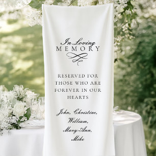 En Mémoire Affectueuse ! Bannière de mariage mémor