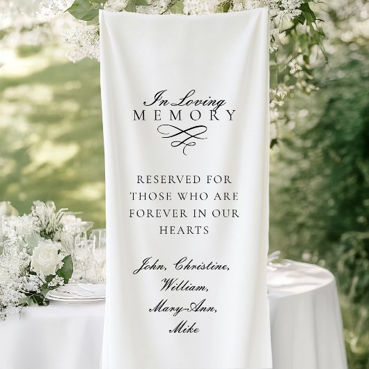 En Mémoire Affectueuse ! Bannière de mariage mémor