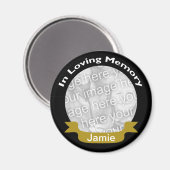 En mémoire amoureuse Black Gold Photo Magnet (Recto/Verso)