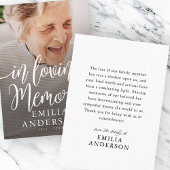En Mémoire Amoureuse Carte photo simple moderne