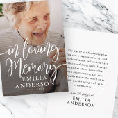 En Mémoire Amoureuse Carte photo simple moderne