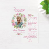 En Mémoire Amoureuse Floral Photo Funeral Prayer C (Bureau)