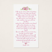 En Mémoire Amoureuse Floral Photo Funeral Prayer C (Dos)