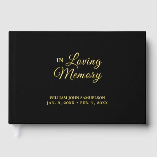 En Mémoire Amoureuse Funérailles Noir Or (Recto)