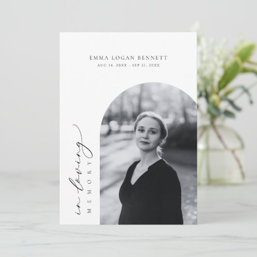 En Mémoire Amoureuse Funérailles Programme d'Ordre (Debout devant)