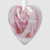 En Mémoire Amoureuse Rose Coeur En Forme (devant)