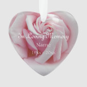 En Mémoire Amoureuse Rose Coeur En Forme (devant)