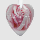 En Mémoire Amoureuse Rose Coeur En Forme (devant)