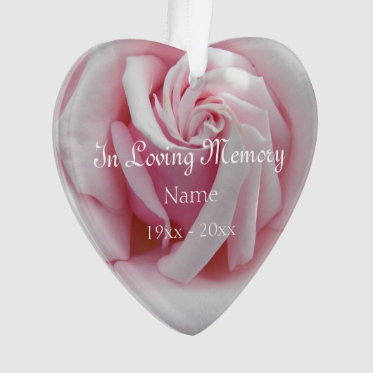 En Mémoire Amoureuse Rose Coeur En Forme (devant)