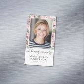 En Mémoire Amoureuse Rose Floral Photo Magnet (In Situ)