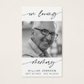 En Mémoire Amoureuse Script moderne Photo Funérail (Devant)