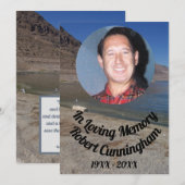 En mémoire d'amour Carte photo Seagull Lake Mounta (Devant / Derrière)