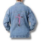 En mémoire d'amour croix rose Denim Jean Jacket