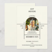 En Mémoire D'Amour De La Carte D'Invitation Mémori (Devant / Derrière)