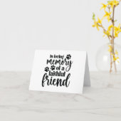 En mémoire d'amour d'un ami fidèle Carte BLANK (Fleur jaune)