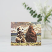 En mémoire d'amour d'une carte de voeux de chien (Debout devant)