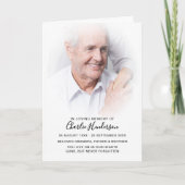 En Mémoire d'amour Élégant programme funéraire mod (Devant)