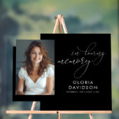 En Mémoire d'amour Élégante Photo funéraire modern (Neutre)