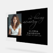 En Mémoire d'amour Élégante Photo funéraire modern (Angle)