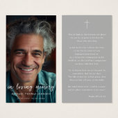 En mémoire d'amour Faded Photo Funeral Prayer Card (Devant & derrière)