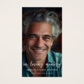 En mémoire d'amour Faded Photo Funeral Prayer Card (Devant)