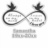 en mémoire d'amour les autocollants de papa ou mam (Devant)