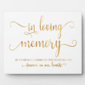 En mémoire d'amour mariage d'or signe Plaque Table (Devant)