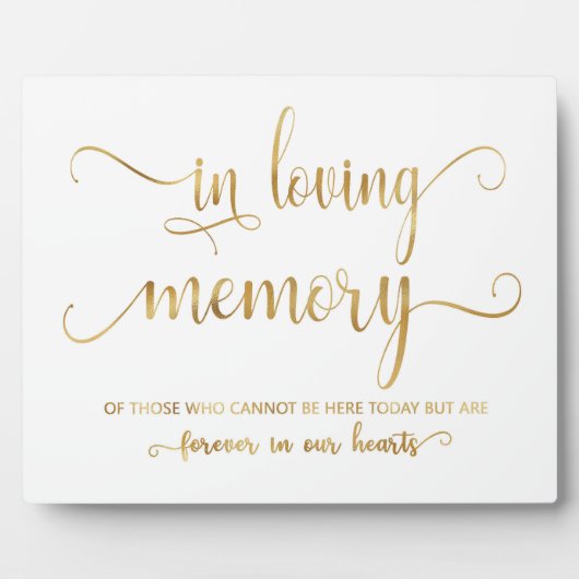 En mémoire d'amour mariage d'or signe Plaque Table (Devant)