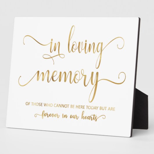 En mémoire d'amour mariage d'or signe Plaque Table (Côté)