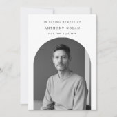 En mémoire d'amour Photo Funeral Invitation (Devant)