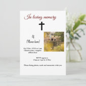 en mémoire d'amour photo mémorial invitation funér (Debout devant)