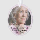 En mémoire d'amour Pink Stardust Memorial Oval Pho (devant)