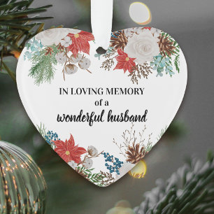 En mémoire d'amour Poinsettia Pine cônes forme c