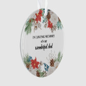 En mémoire d'amour Poinsettia & Pine Cones Noël (devant)