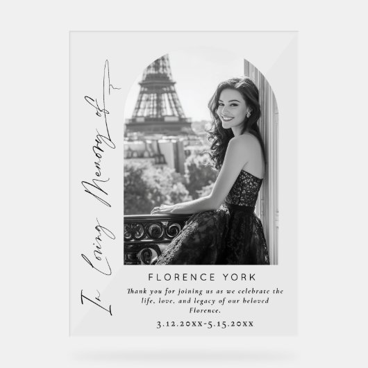 En mémoire d'amour simple funérailles commémorativ (Recto)