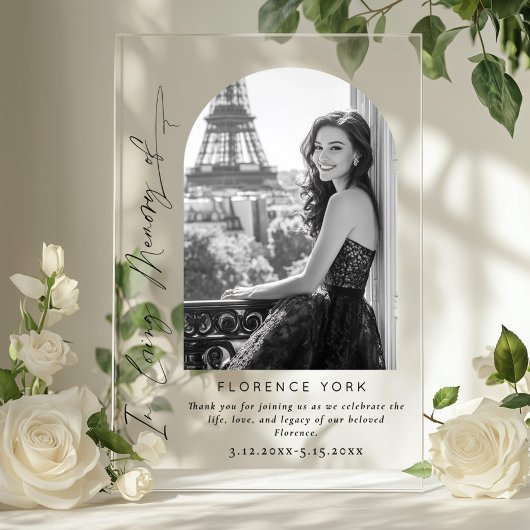 En mémoire d'amour simple funérailles commémorativ