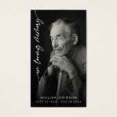 En mémoire d'amour Souvenir Photo Funérailles (Devant)