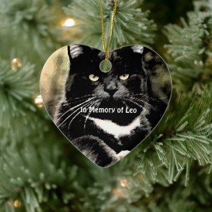En mémoire de chat Noël Photo ornements