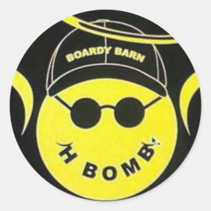 En mémoire de H Bomb Boardy Barn Sticker