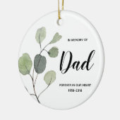 En mémoire de papa de la verdure ornement cadeaux  (Gauche)